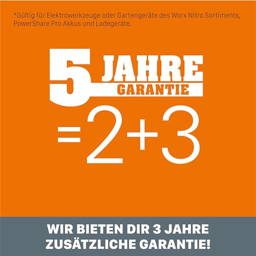 WORX WG350E.9 Nitro Profi Akku Kettensäge 20V – leistungsstarke Holzsäge – 10m/s – 30cm Schnittlänge – kompakt & sicher – automatische Schmierung – einfache Ketten-Verspannung – ohne Akku & Ladegerät