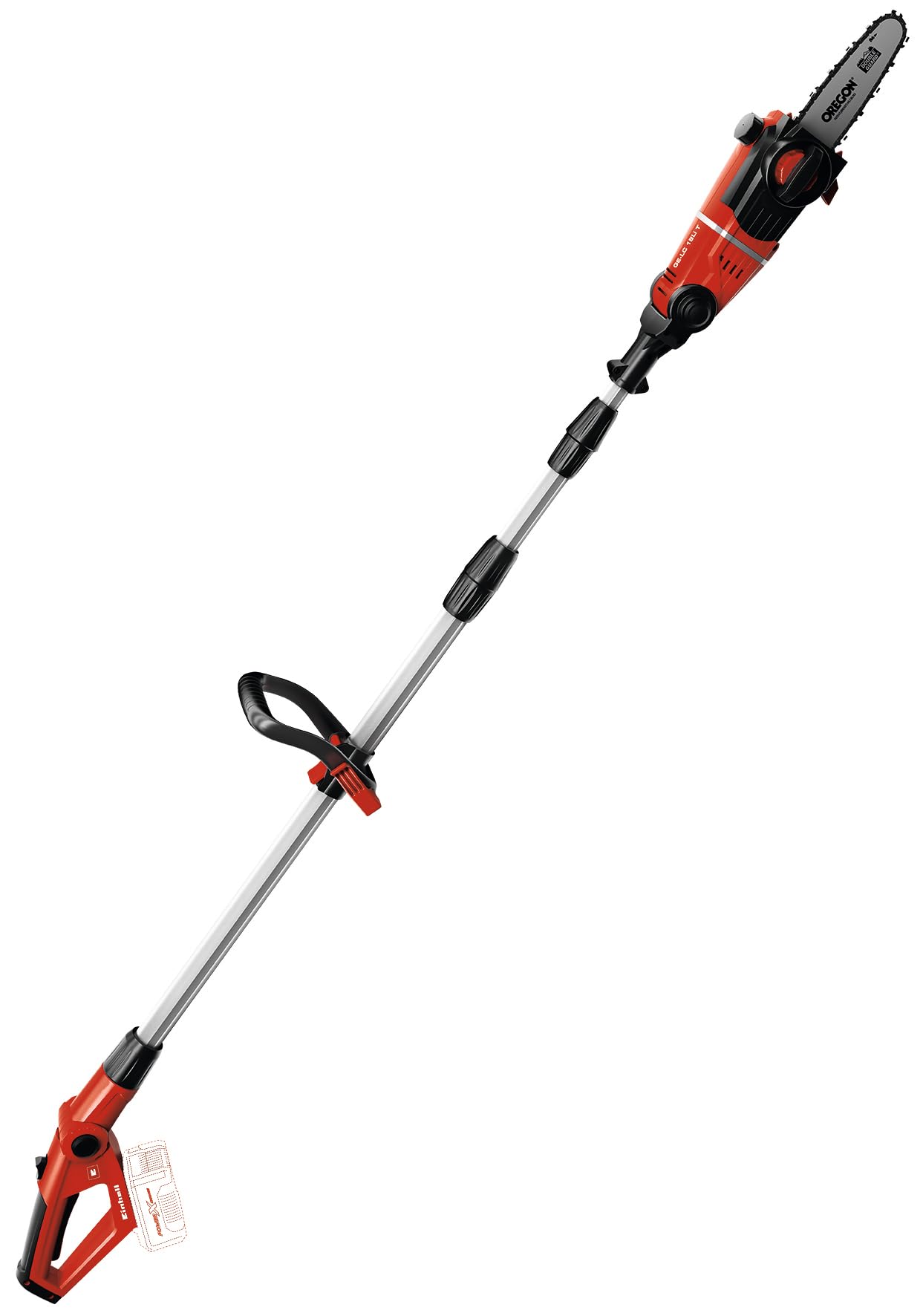 Einhell Akku-Hochentaster GE-LC 18 Li T-Solo Power X-Change (Li-ion, 18 V, 20 cm Schwertlänge, Teleskopstiel, Oregon Schwert und Kette, ohne Akku und Ladegerät)