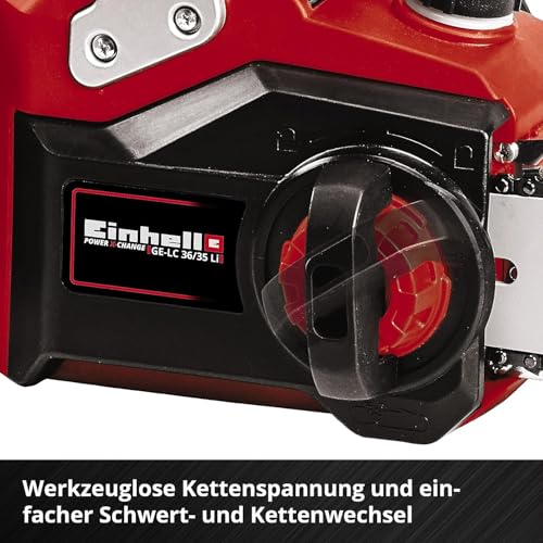 Einhell Professional Akku-Kettensäge GP-LC 36/35 Li-Solo Power X-Change (Li-Ion, 36 V, 33 cm Schnittlänge, 15 m/s Schnittgeschwindigkeit, bürstenloser Elektromotor, ohne Akku & Ladegerät)
