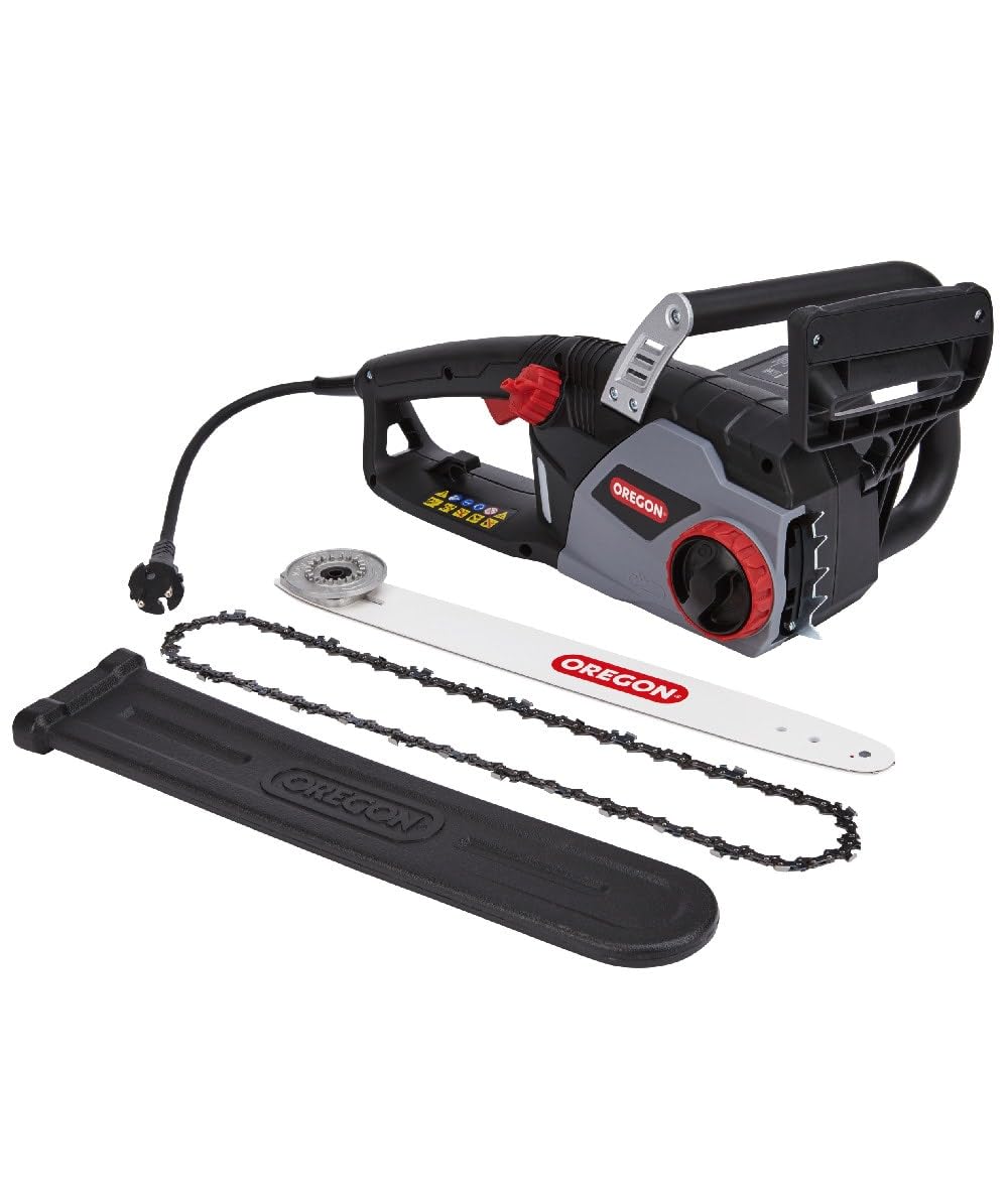 Oregon 2400W Kabelgebundene Elektro-Kettensäge mit 16 Zoll (40 cm) Führungsschiene, ControlCut Sägekette, rückschlagarme Motorsäge, mit automatischem Ölsystem, 3 Jahre Garantie (CS1400)