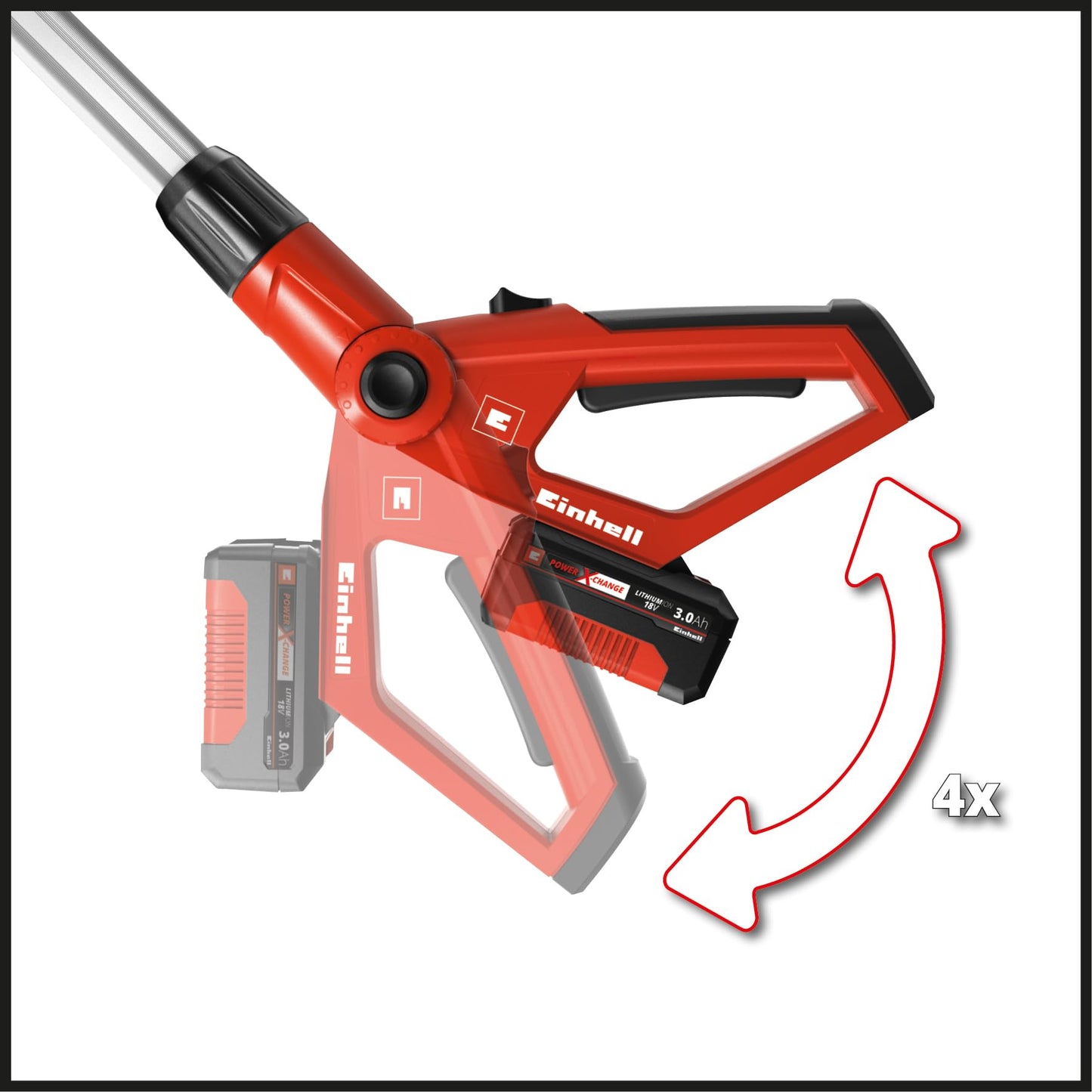 Einhell Akku-Hochentaster GE-LC 18 Li T-Solo Power X-Change (Li-ion, 18 V, 20 cm Schwertlänge, Teleskopstiel, Oregon Schwert und Kette, ohne Akku und Ladegerät)