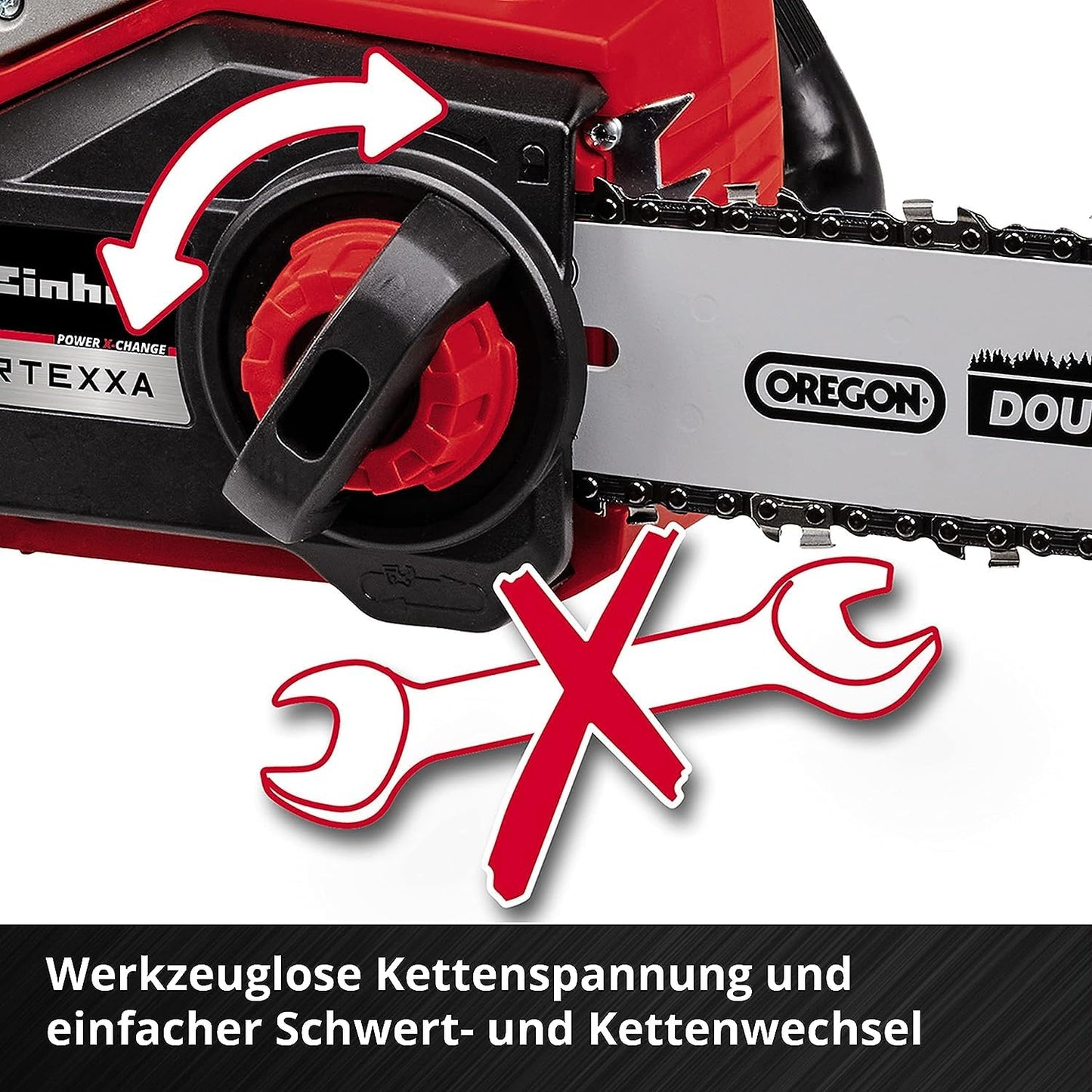 Einhell Akku-Kettensäge FORTEXXA 18/30 Power X-Change (Li-Ion, 18V, bürstenloser Motor, 30 cm Schwert, max. 4.300 min-1, ohne Akku & Ladegerät)