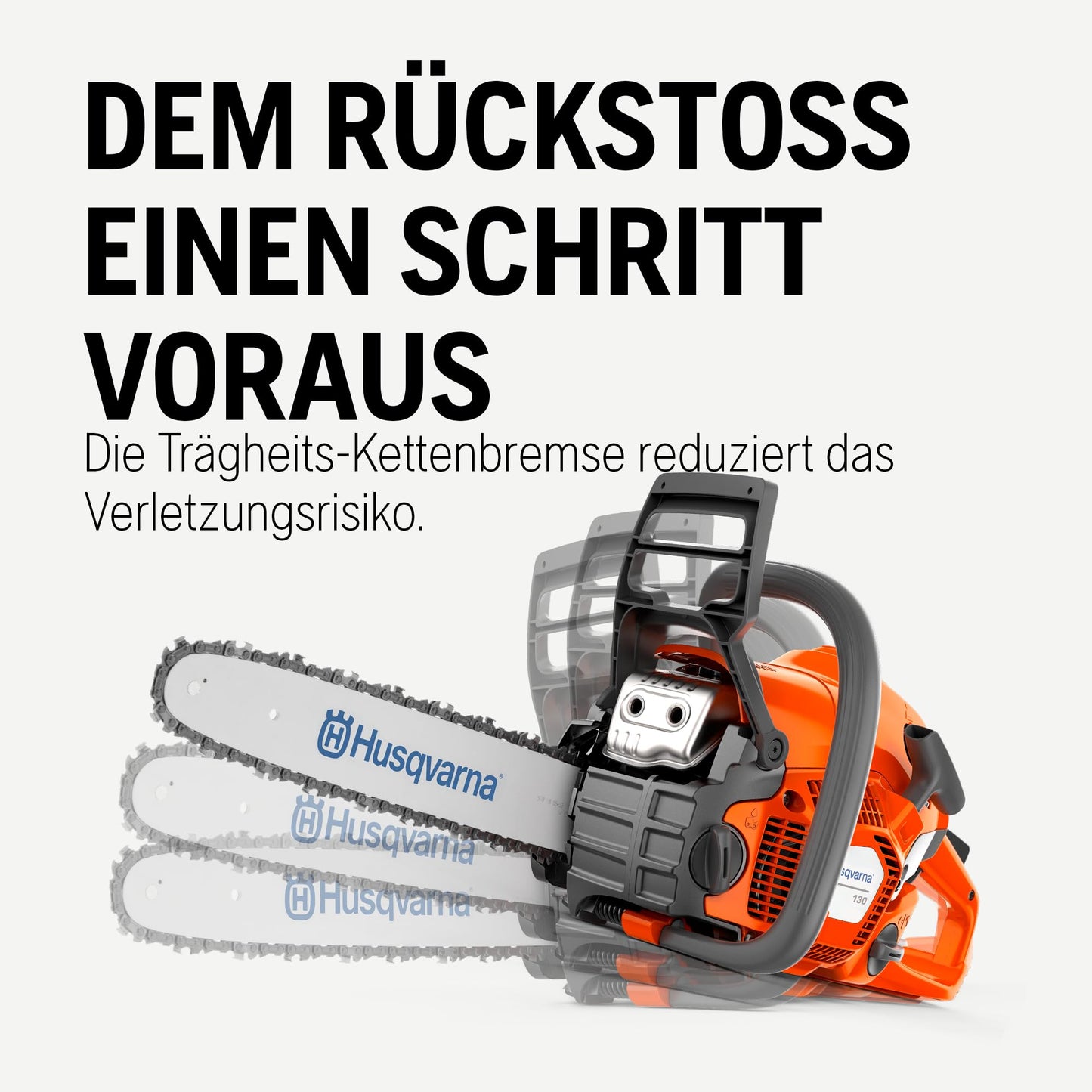 Husqvarna 130 Benzin-Kettensäge - 38 cc X-Torq® Motor, 35 cm Schiene und Kette, LowVib®, ideal für Gartenpflege und Brennholz