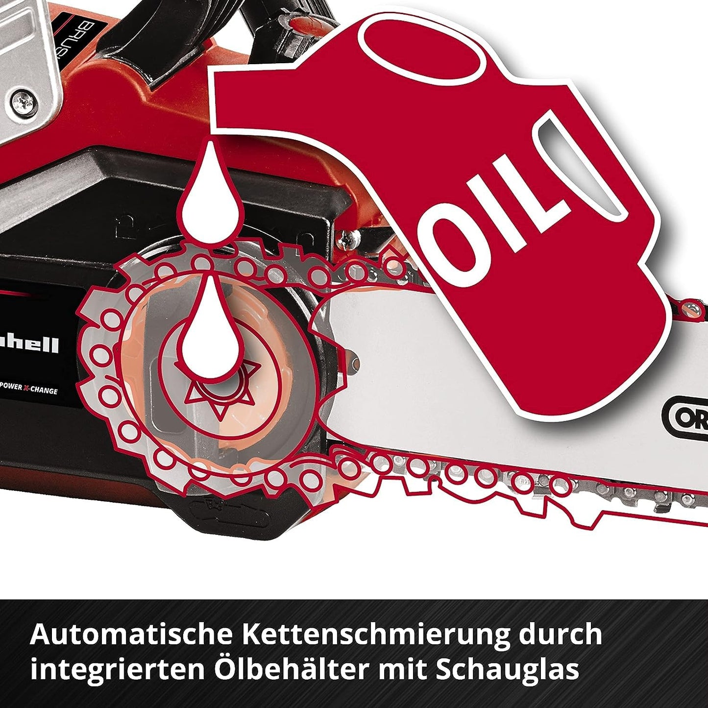 Einhell Professional Akku-Kettensäge GP-LC 36/35 Li-Solo Power X-Change (Li-Ion, 36 V, 33 cm Schnittlänge, 15 m/s Schnittgeschwindigkeit, bürstenloser Elektromotor, ohne Akku & Ladegerät)