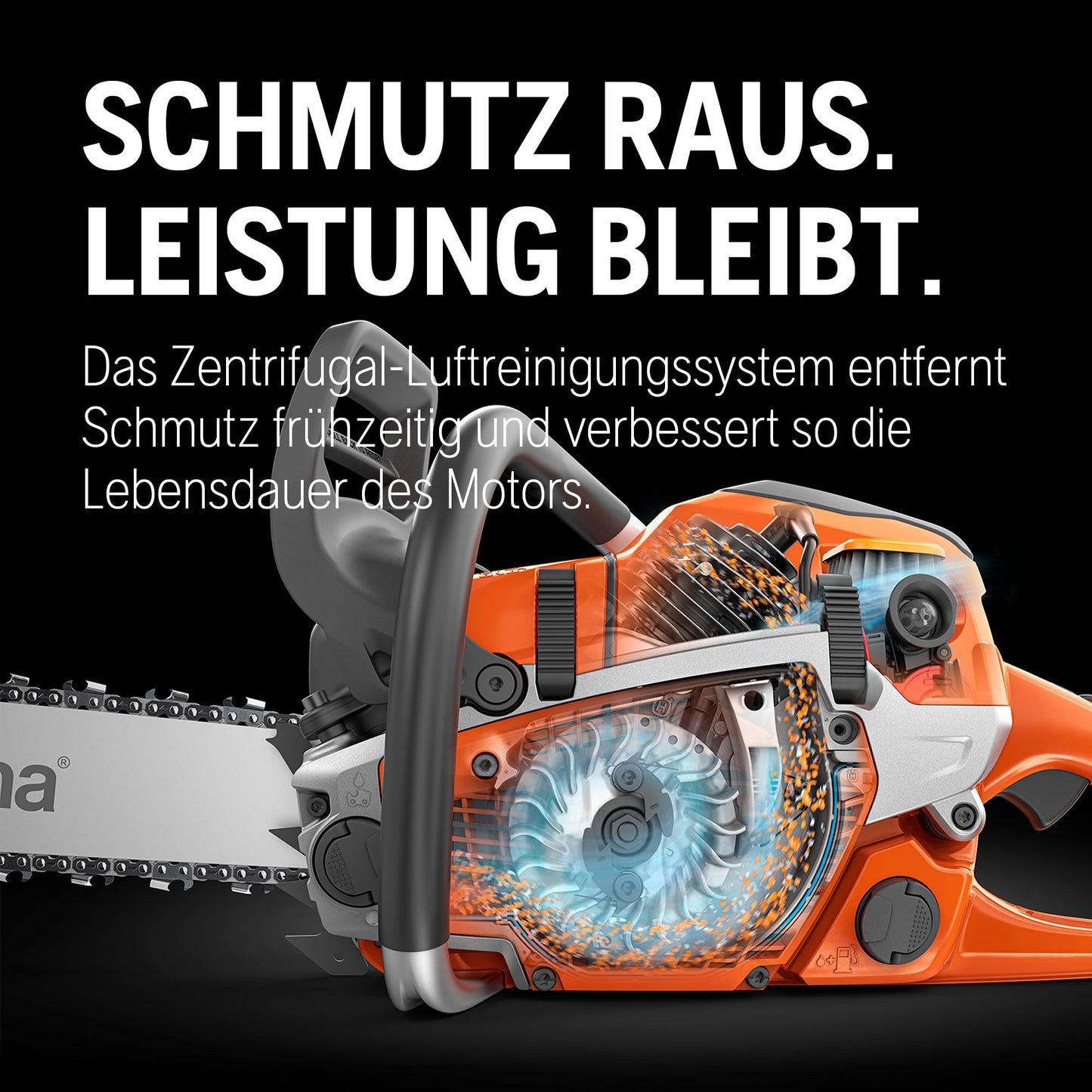 Husqvarna 130 Benzin-Kettensäge - 38 cc X-Torq® Motor, 35 cm Schiene und Kette, LowVib®, ideal für Gartenpflege und Brennholz